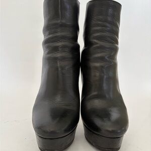 Jimmy Choo Black Leather Ankle Booties